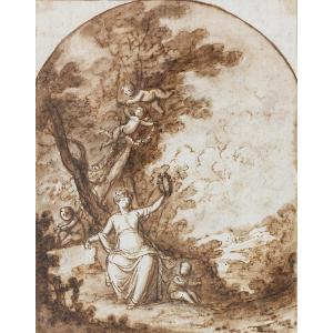 Giuseppe Bossi Attr. – Allegory Of Glory (or Of Italy?), C. 1810