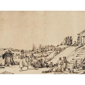 Bernard-édouard Swebach, Winter Scene In Russia