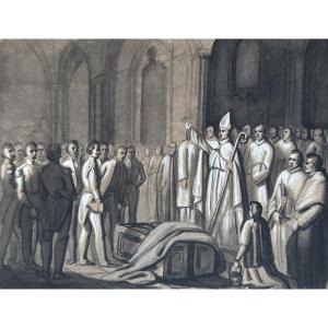 Giacinto Massola, Scene Of The Funeral Of Archdukus Rainier Joseph Of Austria In Bolzano