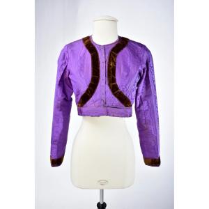 A Lady's Moire Bolero Applied With Velvet Ribbons - Athens Circa 1880