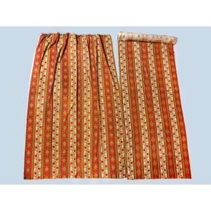 Footage Of Printed Silk Bourette With Artichokes - France Circa 1860