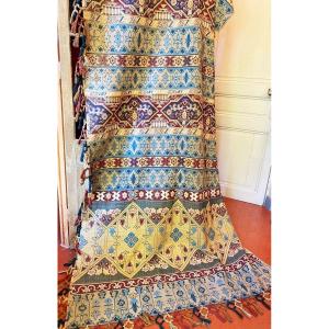 Curtain Or Door In The Style Of Russian Ballets Woven In Cotton Jacquard France C. 1910