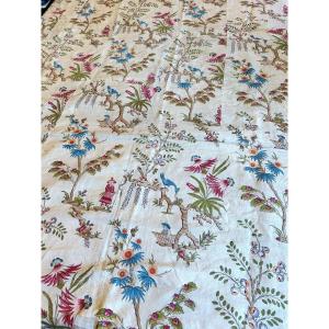 Hanging In Printed And Painted Silk Chinoiserie - England (?) Early 19th Century