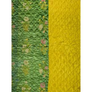 Quilt In Heather Taffeta And Paperback Satin - Provence 18th Century