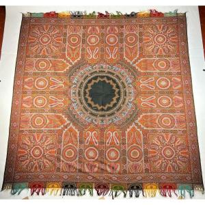 A Parisian Cashmere Shawl With Signature Circa 1860