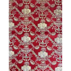 Indian Cloth From Normandy Printed With Garance Of Scenes Of Bacchus - France Circa 1805