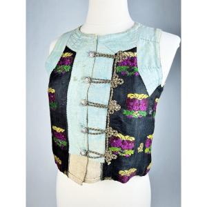 Spanish Silk And Hemp Brocade Camisole - First Half Of The 19th Century