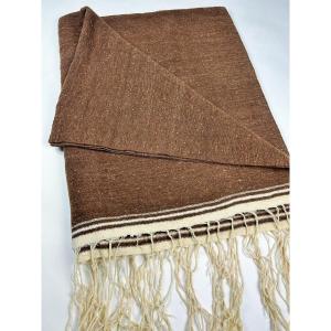 Large Berber Shawl Or Blanket In Hand-woven Sheep's Wool - Southern Tunisia Circa 1950-60