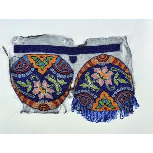 An Embroidered Glass Beaded Purse - Art Deco Circa 1925