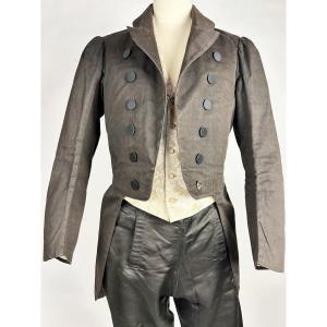 Dandy Tailcoat In Casimir Chimney Sweep Background - France Louis-philippe Period Circa 1830