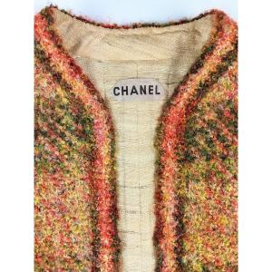Gabrielle Chanel Haute Couture Skirt Suit In Bouclé Mohair Plaid Circa 1955-1960