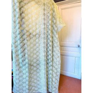 Cream Caudry Lace Footage For Veiling Or Dress - France Circa 1940