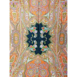 Parisian Cashmere Shawl With Signature, Probably Emile Hébert (?) - France Circa 1855-1860