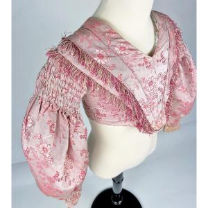 Girl's Bodice In Pink Silk Circa 1850
