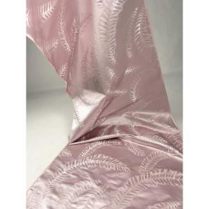 Length Of Art Nouveau Damask Satin With Ferns - France Circa 1895-1910