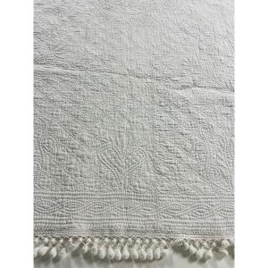 Small Boutstitched Wedding Quilt - Provence, First Empire Period, Circa 1810