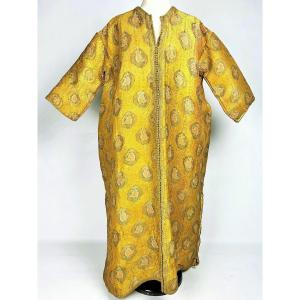 Fez Ceremonial Kaftan In Gold Thread Brocade - Morocco 19th Century