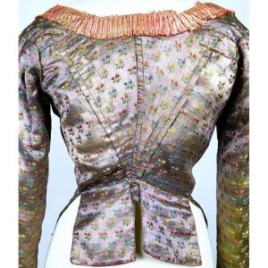 Casual Silk Satin Camisole With Lilac Trim - France Circa 1785