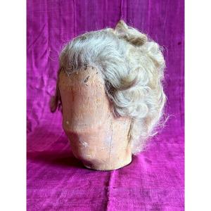 Grey Hair Wig Of The Queen And Her Wooden Bauble - France In The Louis XVI Style