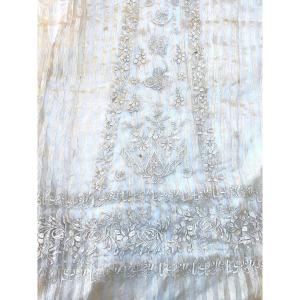 An Embroidered Pekingé Silk Veil - Ottoman Empire Circa 1860-1880