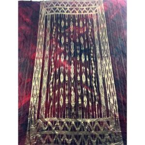 Oriental Shawl In Gold Lamé Woven Silk - Palestine Or Jordan Circa 1900