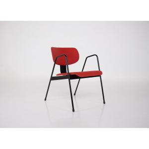 Red “f 1” Armchair, Willy Van Der Meeren, Tubax Ed., 1950’s.
