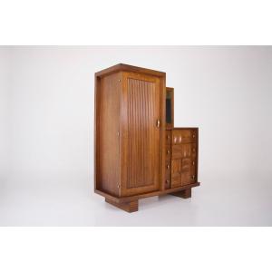 Oak Sideboard, Brutalist Art Deco Style.