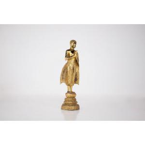 Adoring In Gilt Bronze, Rattanakosin.