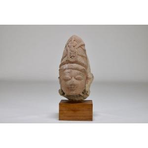Head Of Shiva In Sandstone, Central India.