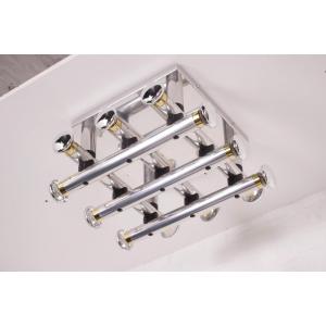 Sciolari Style Chrome And Brass Tubular Ceiling Light.