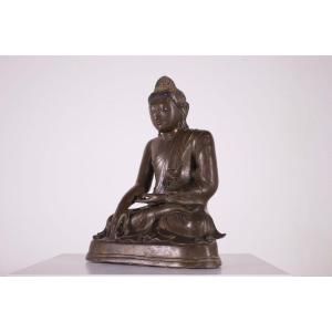 Burmese Bronze Buddha, Mandalay Period.