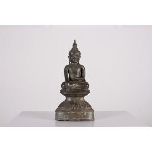 Bronze Buddha From Laos, 18th Century.