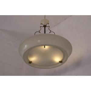 Art Deco Ceiling Chandelier In The Jean Perzel Style.