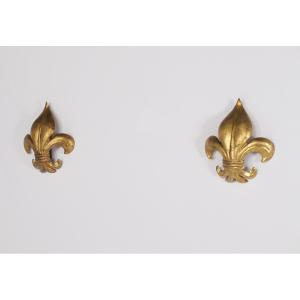 Pair Of Fleur-de-lys Wall Lights