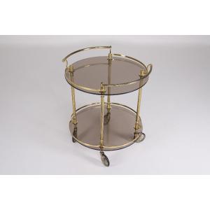 Brass And Smoked Glass Trolley