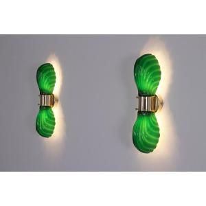 Pair Of Italian “coquille” Wall Lights.