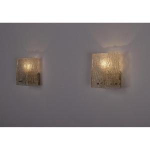 Pair Of Conical Murano Wall Sconces