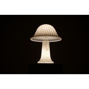 Large Zebra Mushroom Lamp With Dual Lighting