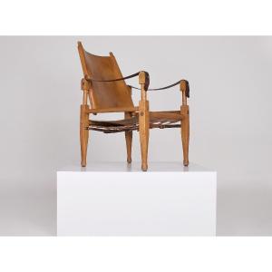 Safari Armchair In Cognac Leather By Wilhelm Kienzle