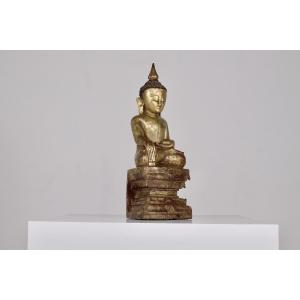 Buddha Maravijaya On Throne, Konbaung Period