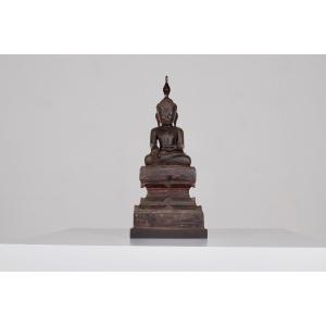 Ancient Image Of The Seated Buddha, Myanmar