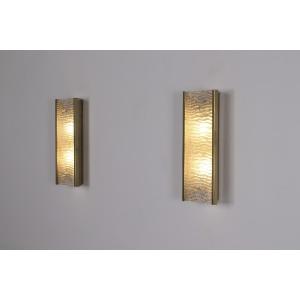 Pair Of Murano Wavy Sconces - Large Model