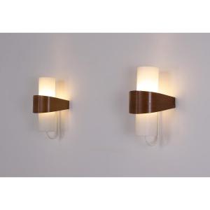 Pair Of Nx 40 Wall Lights - Louis Kalff For Philips