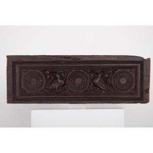 Indian Carved Panel - Lintel With Lotuses And Annapakshi