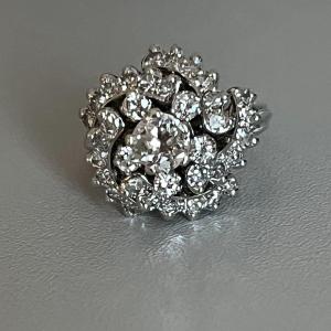 3913– White Gold Diamond Ring
