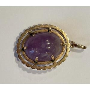 3642– Amethyst Yellow Gold Pendant