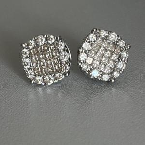 3963– White Gold Diamond Earrings