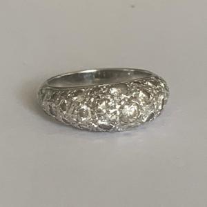 3624- 1.30 Ct Diamonds White Gold Bangle Ring