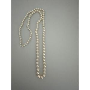 5214- Falling Cultured Pearl Necklace