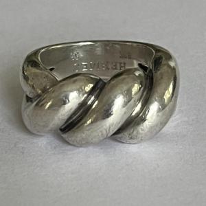 5728b- Hermès Silver Torsade Ring